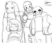 Printable undertale character from toby fox by mister525  coloring pages